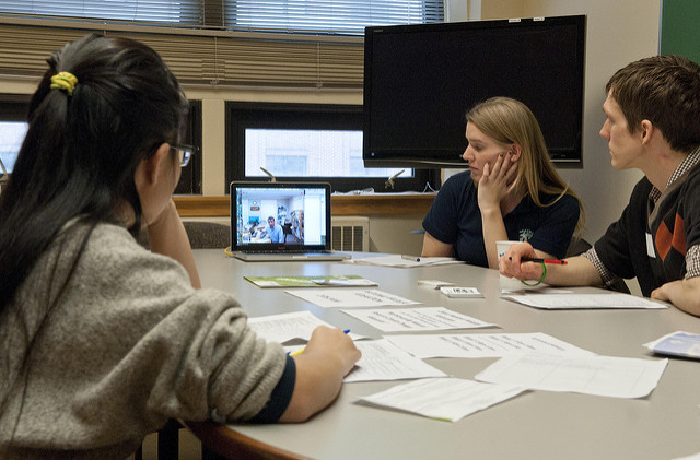 Meeting via Skype by University of Michigan School of Natural Resources & Environment on Flickr, used under a CC-BY 2.0 license.